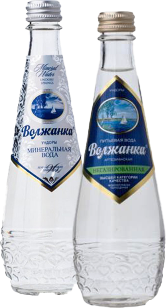 Вода Волжанка стекло газ/негаз 0.33л*24шт #1