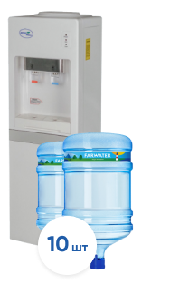 картинка Кулер (аренда) + вода 19 литров "Farwater" 10 бутылей от магазина  Настоящая вода