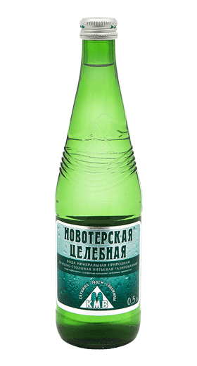 картинка Вода Новотерская ЭЛИТА стекло 0,5 газ *12 шт от магазина  Настоящая вода
