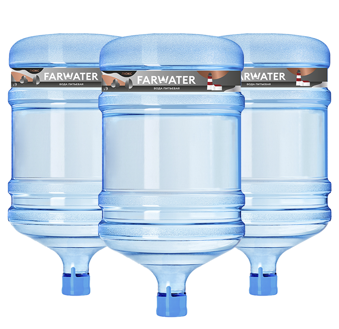 картинка Настоящая вода "Farwater" Люкс, 19 л 3 бутыли+помпа МИКРО от магазина  Настоящая вода