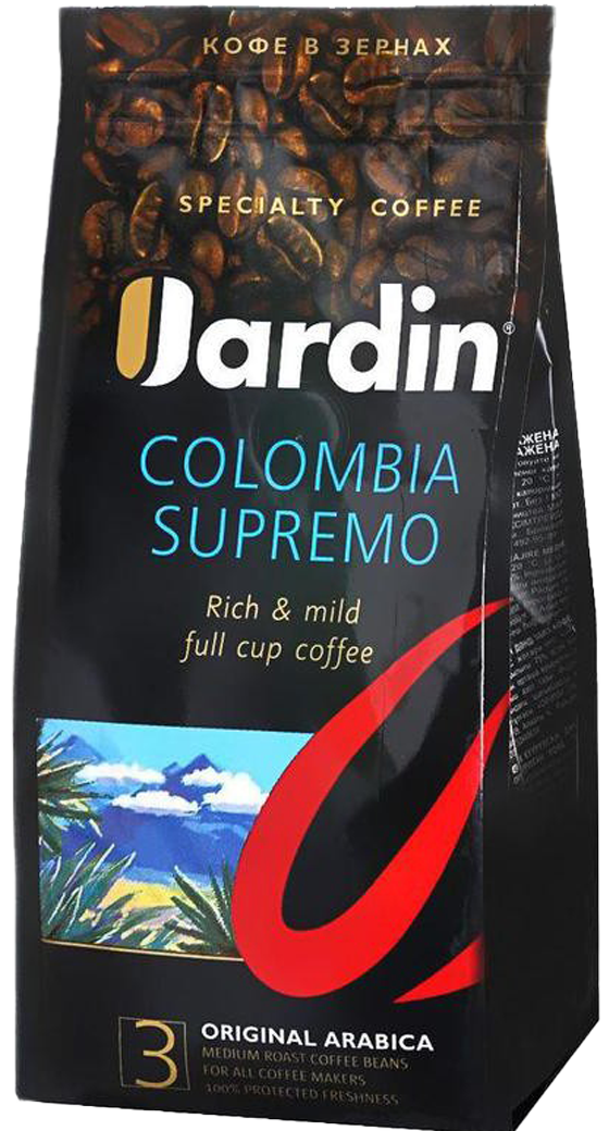 Кофе Жардин Колумбия Супремо зерно жареный Премиум 1000г #1