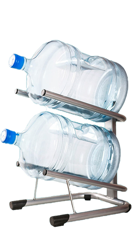 картинка Стойка для хранения 2-х бутылей RAL 9006 от магазина  Настоящая вода