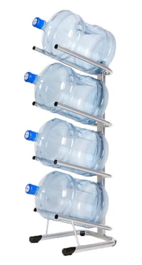 картинка Стойка для хранения 4-х бутылей RAL 9006 от магазина  Настоящая вода