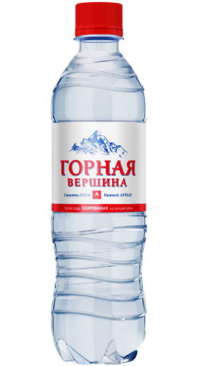 картинка Вода Горная Вершина 0,5*12 шт от магазина  Настоящая вода