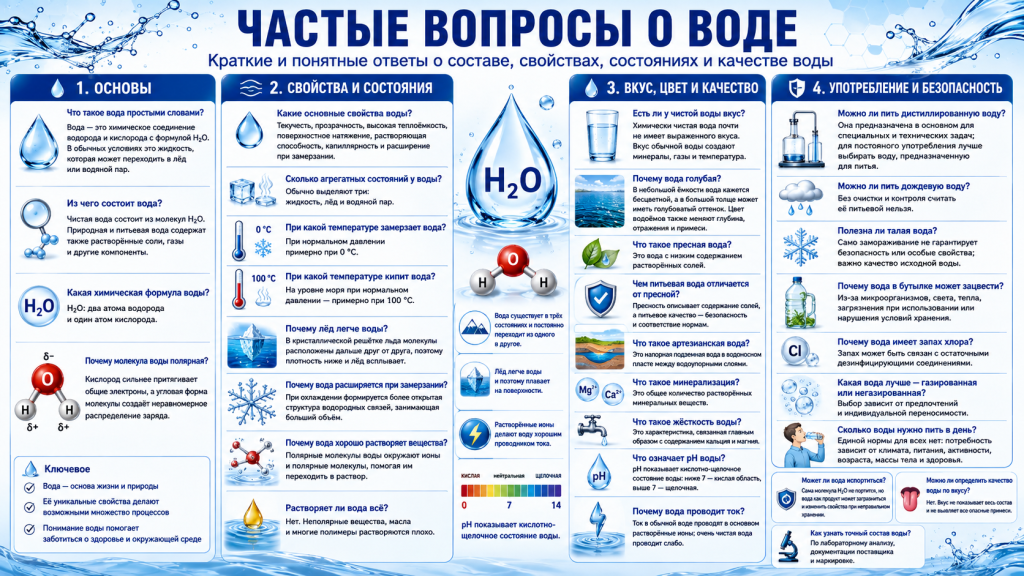 Частые вопросы о воде