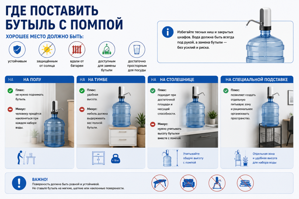 Где поставить бутыль с помпой.png Где поставить бутыль с помпой.png