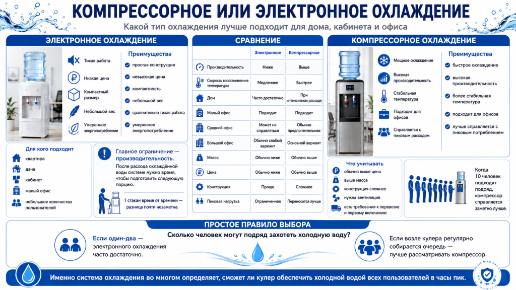 Компрессорное или электронное охлаждение.png Компрессорное или электронное охлаждение