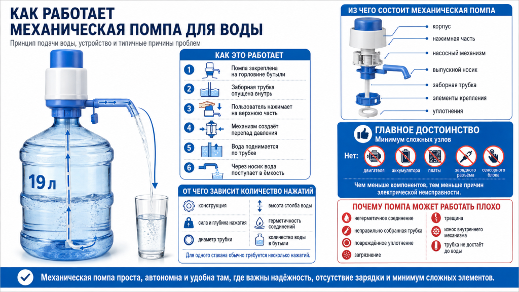 Как работает механическая помпа для воды.png Как работает механическая помпа для воды.png