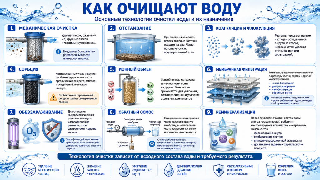 Как очищают воду