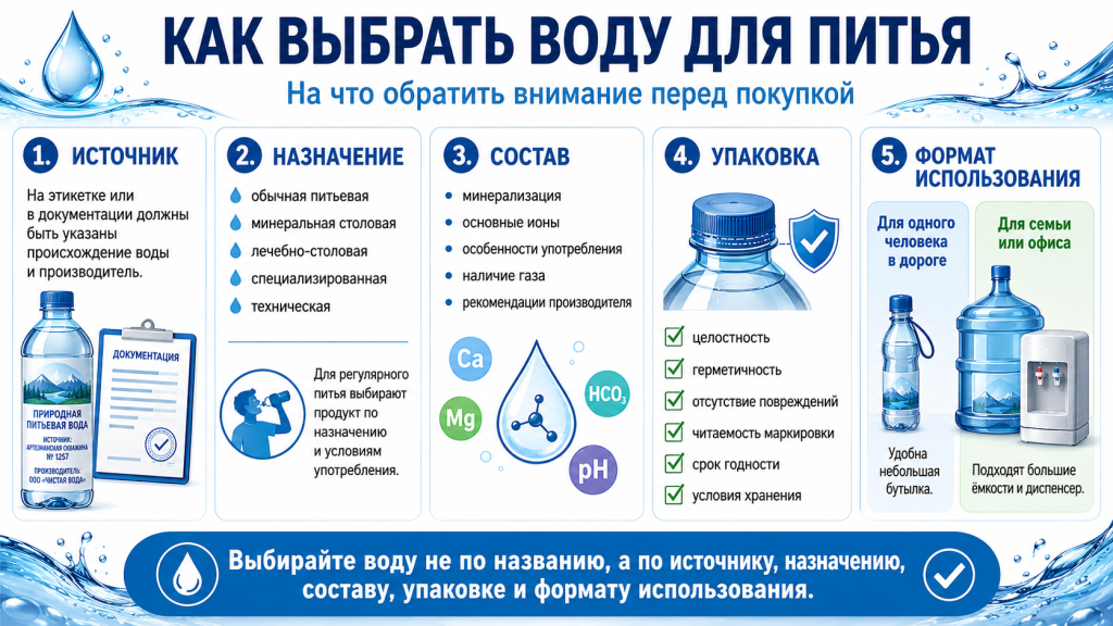 как выбрать воду для питья