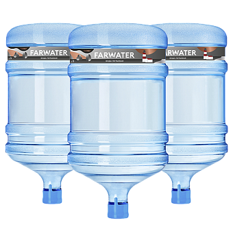 Настоящая вода "Farwater" Люкс, 19 л набор 2 бутыли + бутыль и помпа МИКРО в подарок #1