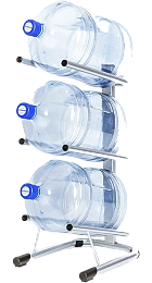 картинка Стойка для хранения 3-х бутылей RAL 9006 от магазина  Настоящая вода