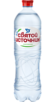 картинка Святой источник 1л газированный пластик 6 шт от магазина  Настоящая вода