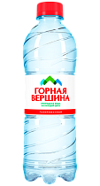 картинка Вода Горная Вершина 0,5*12 шт с газом от магазина  Настоящая вода