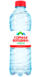 картинка Вода Горная Вершина 0,5*12 шт с газом от магазина  Настоящая вода