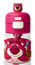 картинка Бутылка для воды детская - LOTSO (Мишка), 600 мл, с трубочкой  от магазина  Настоящая вода