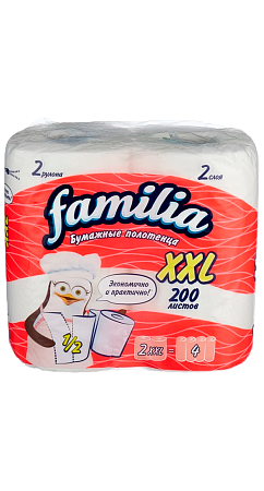 Полотенца бумажные FAMILIA 2 слоя 2 рулона XXL #1