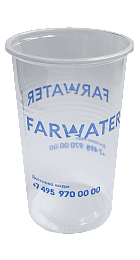 картинка Стаканы для кулера с логотипом ПРОЗРАЧНЫЕ, 50шт от магазина  Настоящая вода