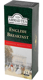 картинка Ахмад «Английский завтрак» 25 пакетиков от магазина  Настоящая вода