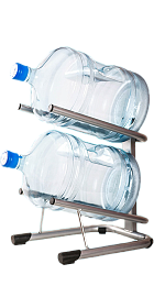 картинка Стойка для хранения 2-х бутылей RAL 9006 от магазина  Настоящая вода