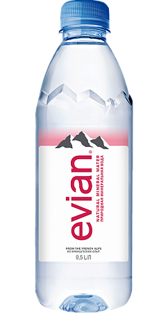 Вода Эвиан 0,5л*24 шт негазированная пластик #1