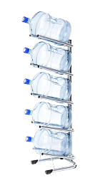 картинка Стойка для хранения 5-ти бутылей RAL 9006 от магазина  Настоящая вода
